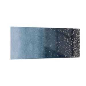 Obraz na skle - Kompozícia – modrej fázy - 100x40 cm