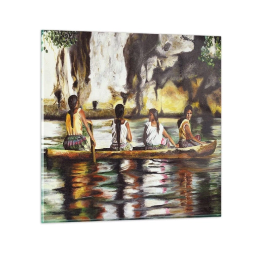 Obraz na skle - V polynézskom raji - 50x50 cm