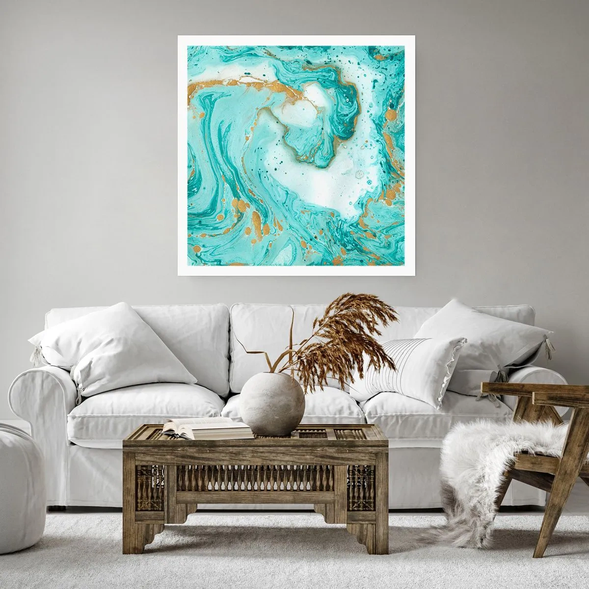 Plagát - Pod veľkou vlnou z epochy Edo - 60x60 cm