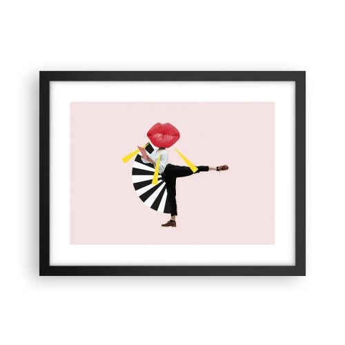Plagát v čiernom ráme - Surrealistický pop-art - 40x30 cm