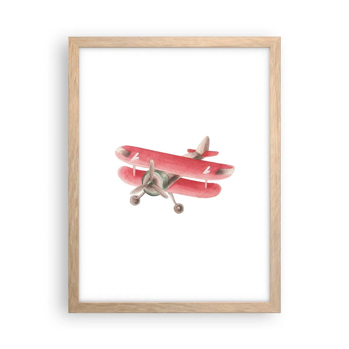 Plagát v ráme zo svetlého duba - Pripravený na vysoký let - 30x40 cm