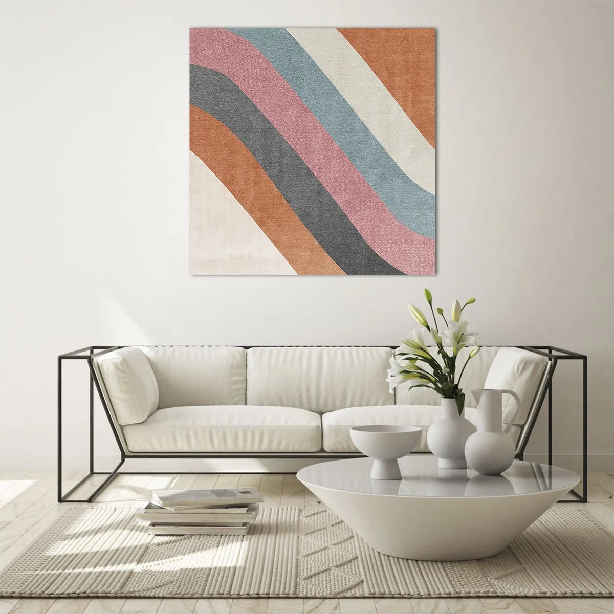 Obraz na skle - Diagonálna kompozícia – pohyb - 40x40 cm