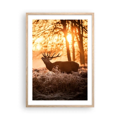 Plagát v ráme zo svetlého duba - Sen poľovníka - 50x70 cm