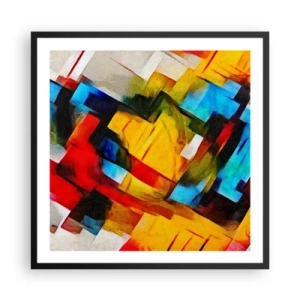 Plagát v čiernom ráme - Viacfarebný mix - 60x60 cm