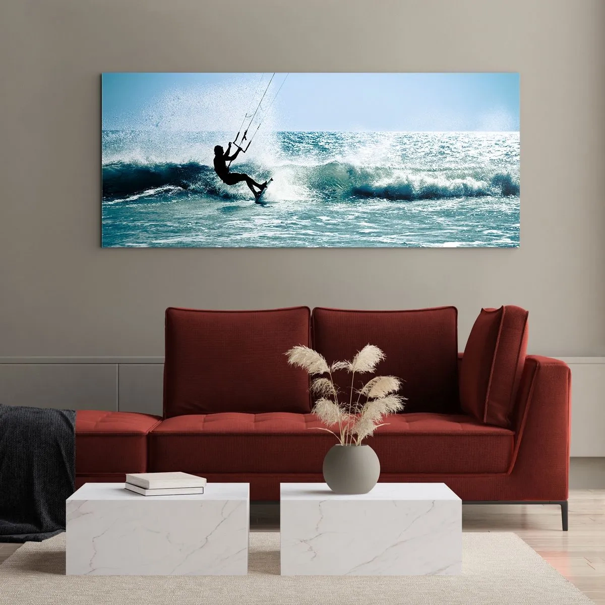 Obraz na skle - Nechajte sa uniesť - 160x50 cm