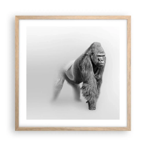 Plagát v ráme zo svetlého duba - Istý si svojou silou - 50x50 cm