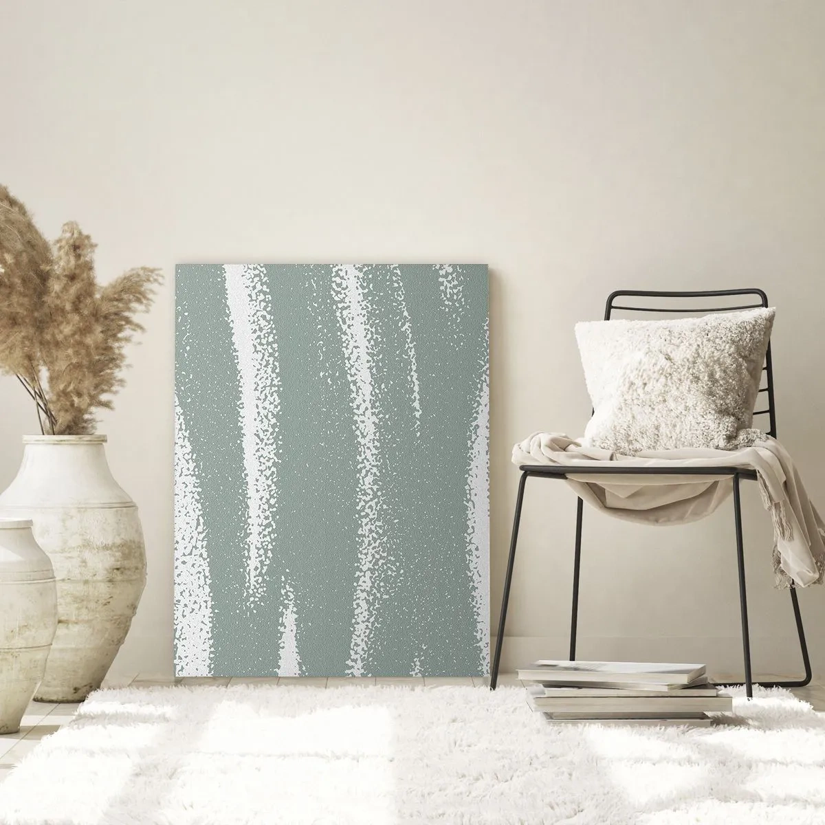 Obraz na skle - Abstrakcia v zimnom štýle - 80x120 cm