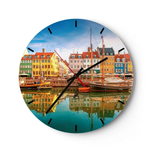 Nástenné hodiny - Pri vode hladkej ako zrkadlo - 40x40 cm