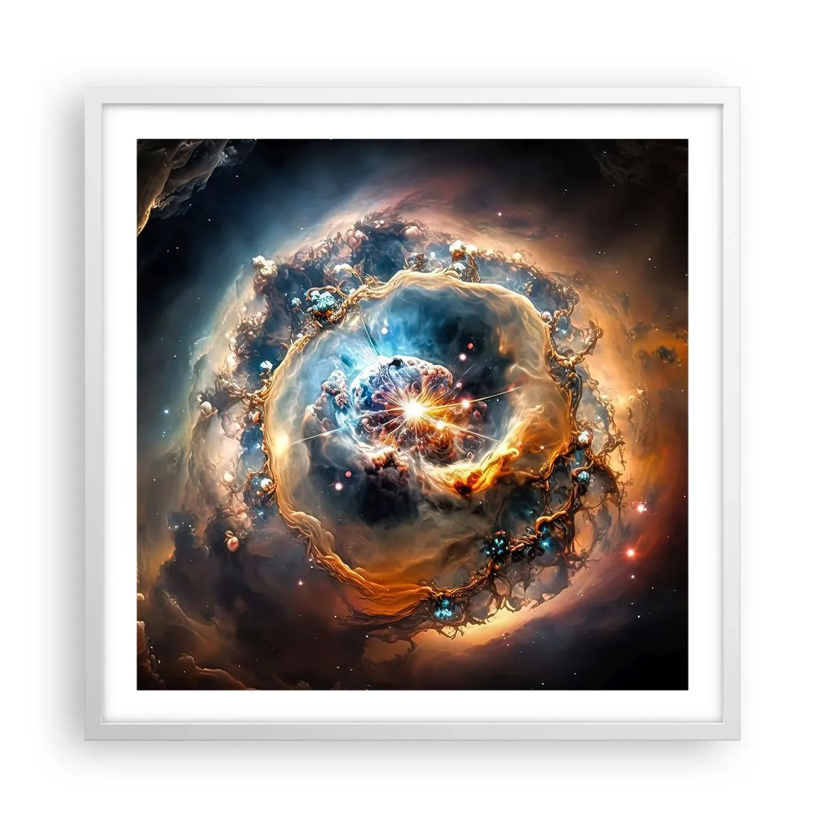 Plagát v bielom ráme - Začiatok - 60x60 cm