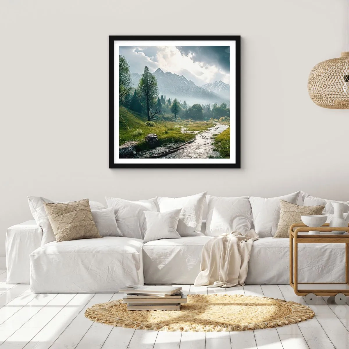 Plagát v čiernom ráme - Tam a späť - 40x40 cm