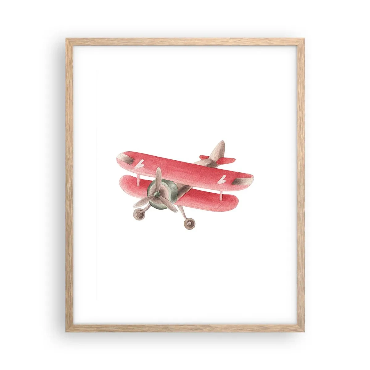 Plagát v ráme zo svetlého duba - Pripravený na vysoký let - 40x50 cm