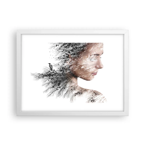 Plagát v bielom ráme - Duch lesa - 40x30 cm