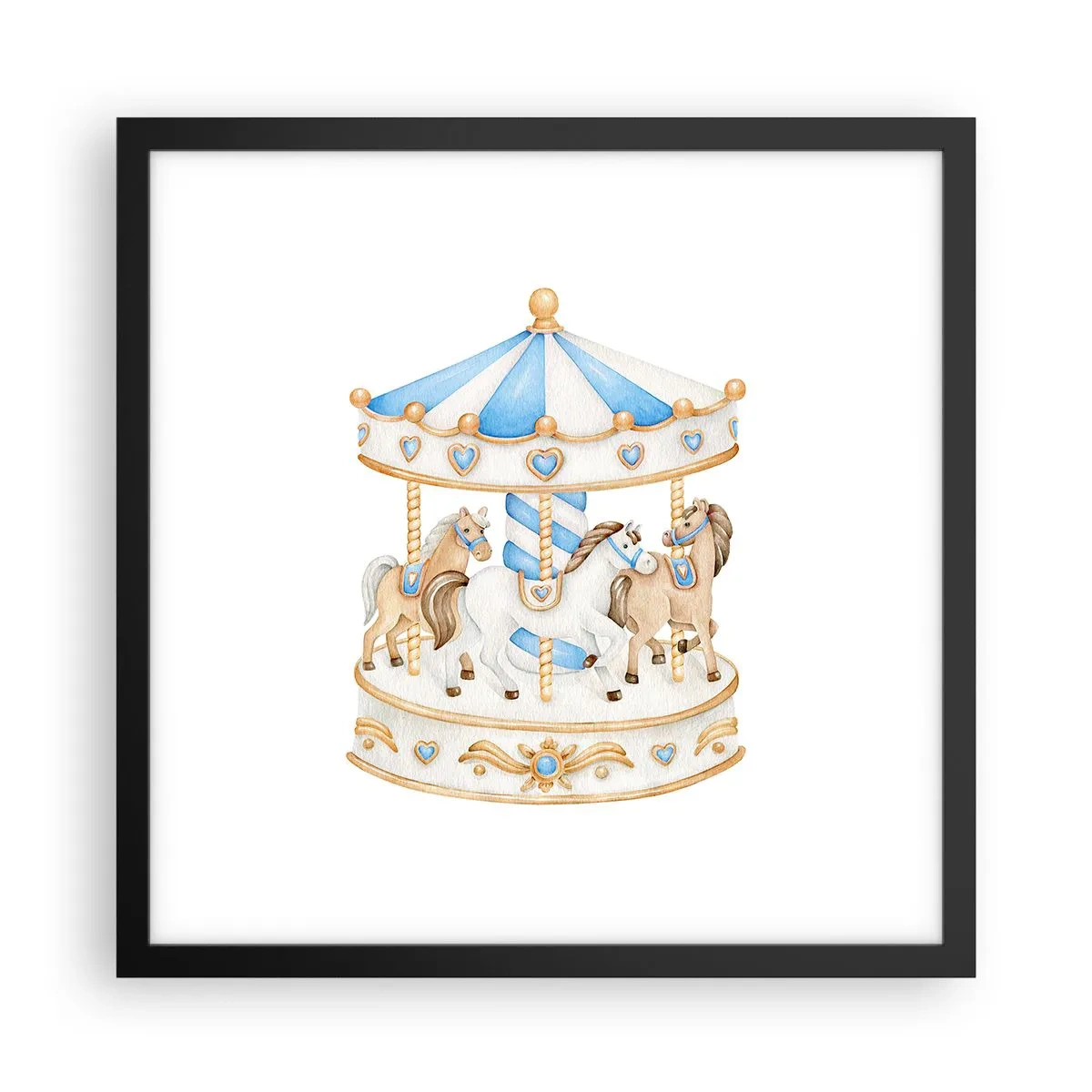 Plagát v čiernom ráme - Sladké detstvo - 40x40 cm