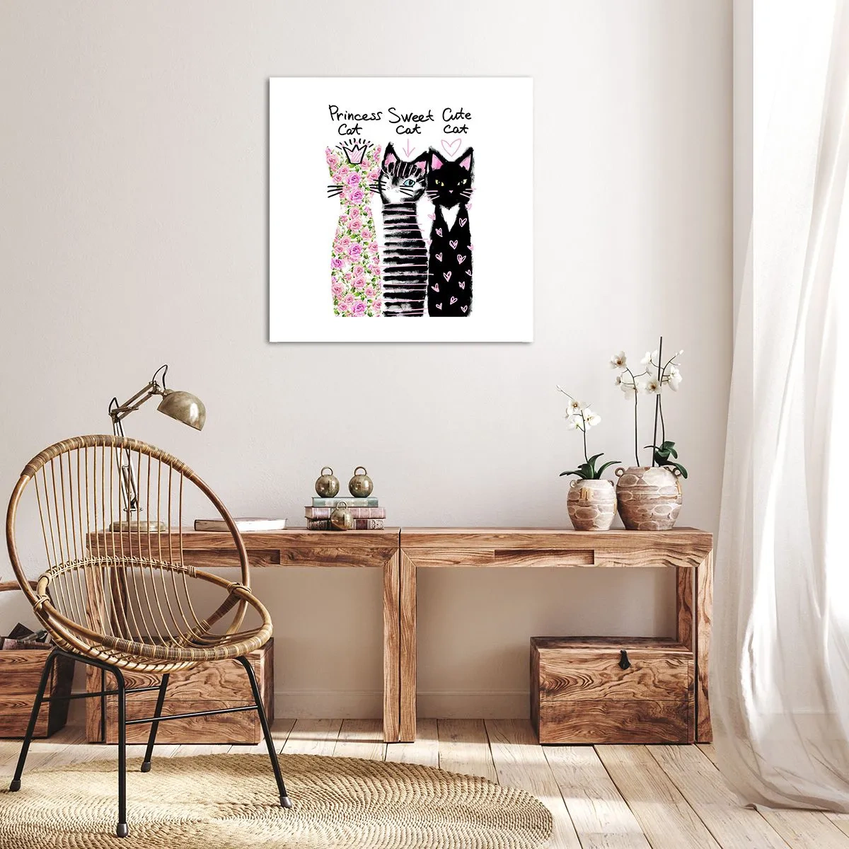 Obraz na plátne - Boli raz tri mačičky - 60x60 cm