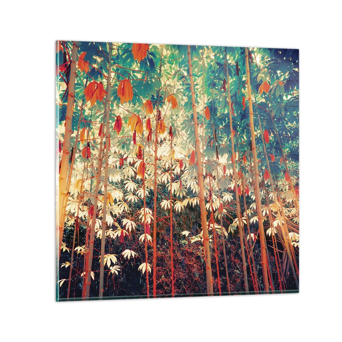 Obraz na skle - Tajný život listov - 30x30 cm