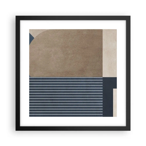 Plagát v čiernom ráme - Kompozícia jednoduchosti a guľatosti - 40x40 cm
