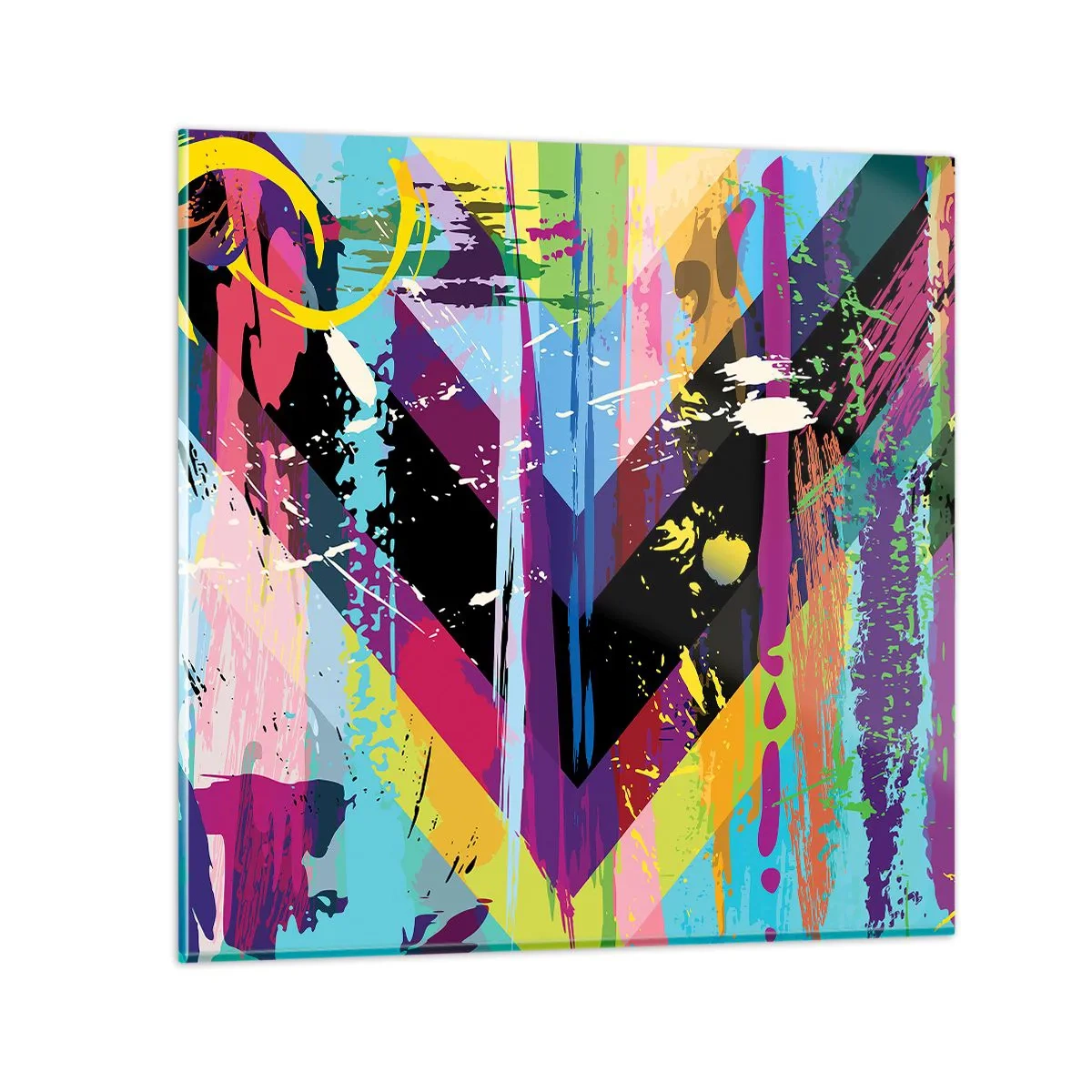 Obraz na skle - Zhora nadol - 60x60 cm