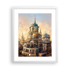 Plagát v bielom ráme - Mesto miest - 40x50 cm