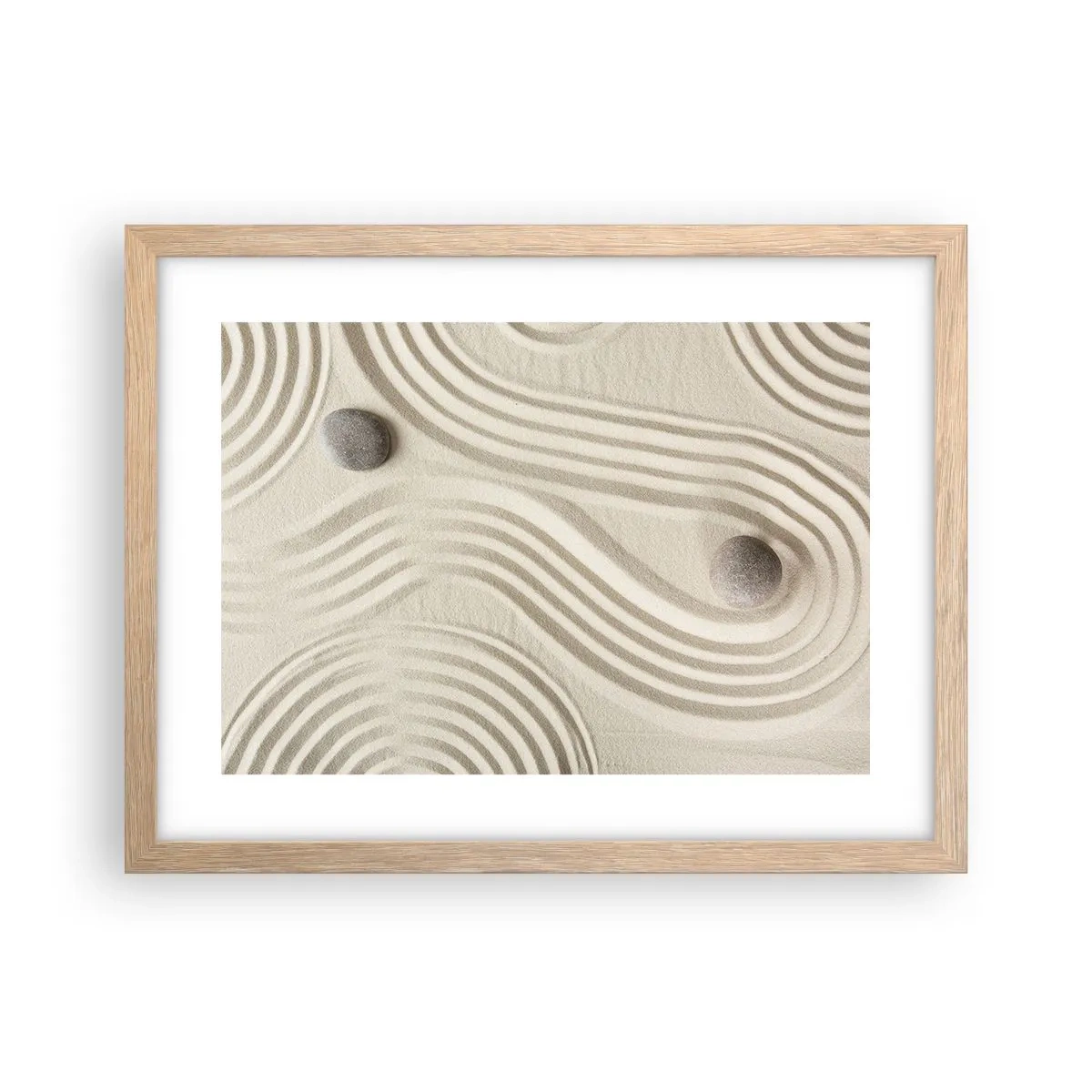 Plagát v ráme zo svetlého duba - Dotyk tepla - 40x30 cm