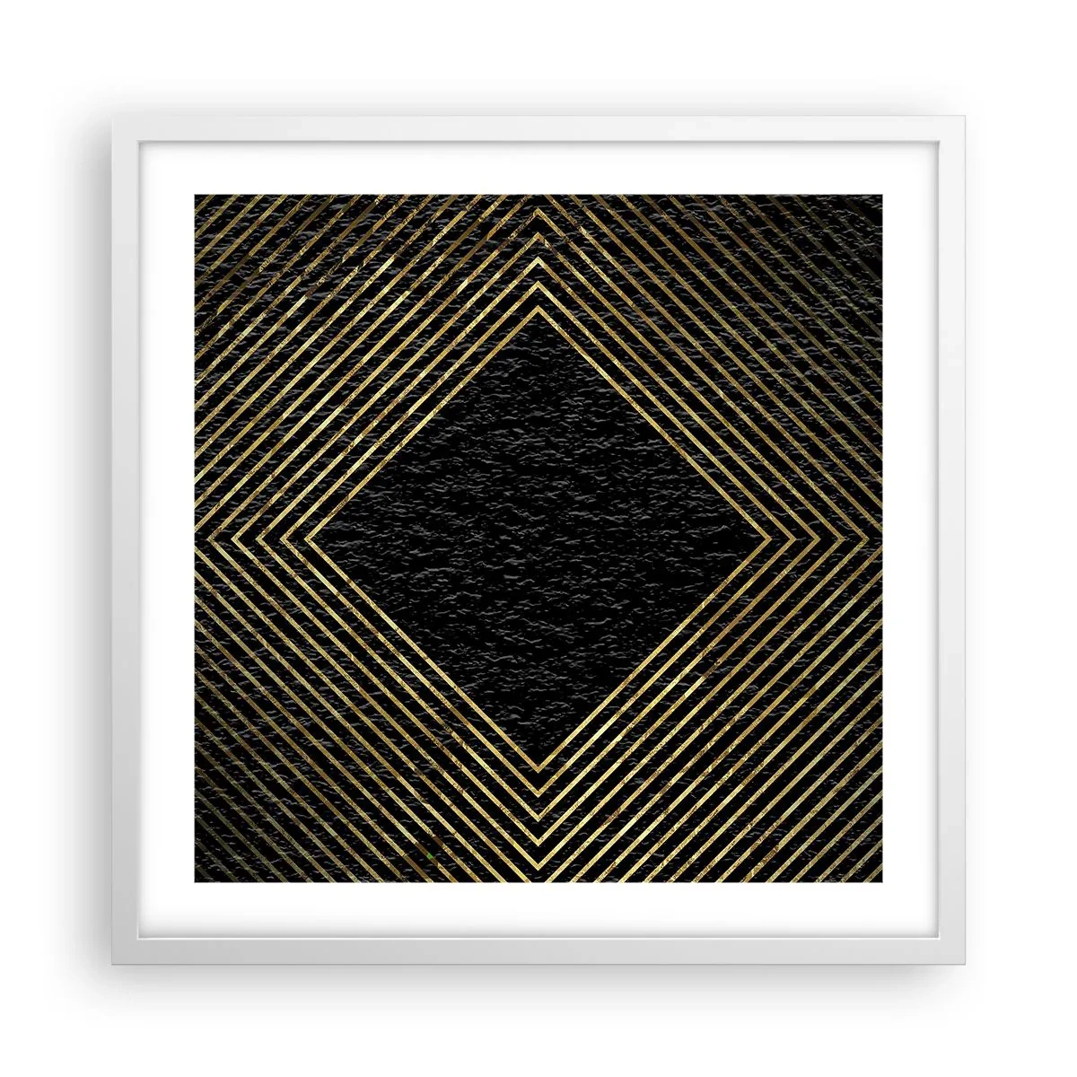 Plagát v bielom ráme - Geometria v štýle glamour - 50x50 cm