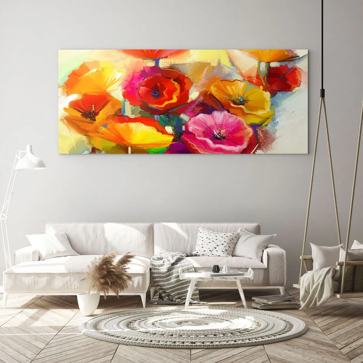 Obraz na skle - Nielen červené - 100x40 cm