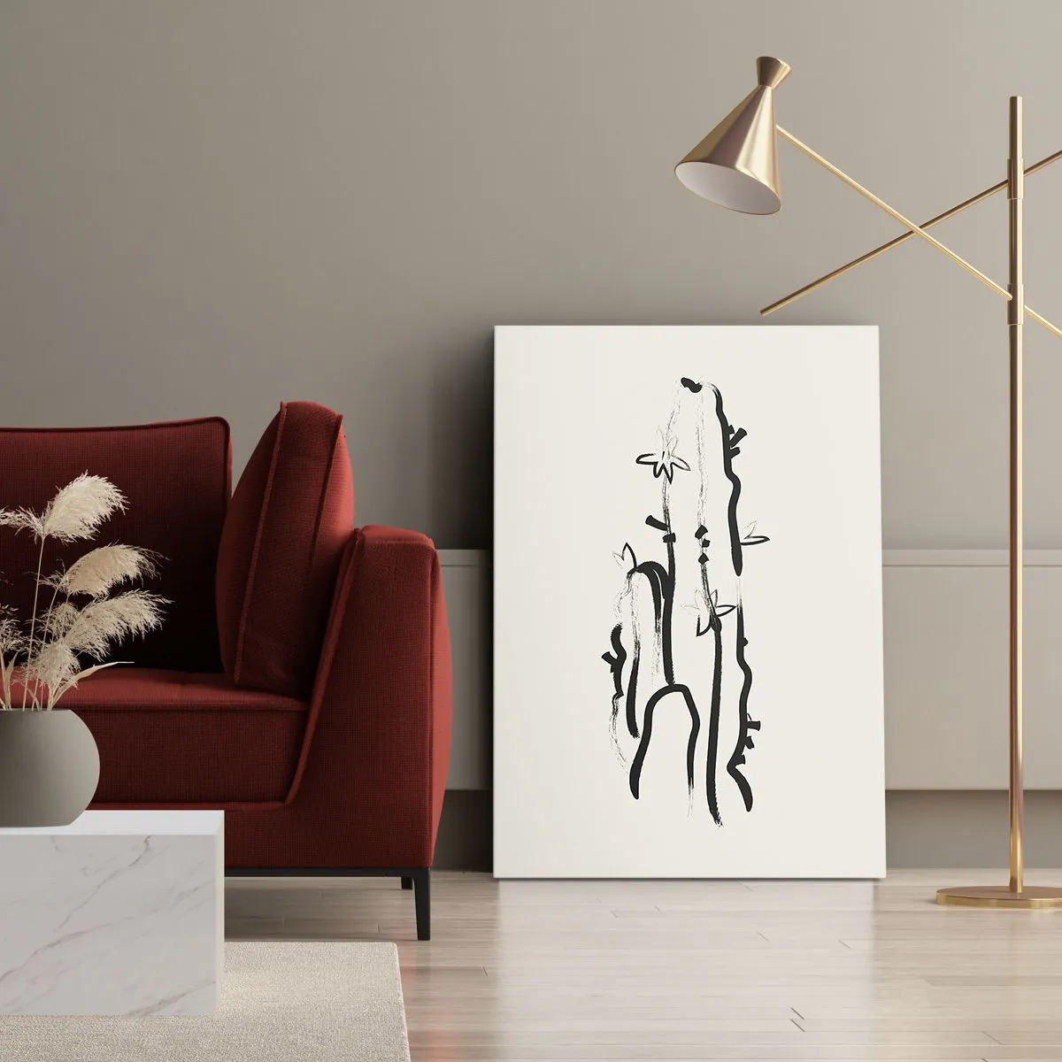 Obraz na plátne - Kvitnúca bylina - 55x100 cm