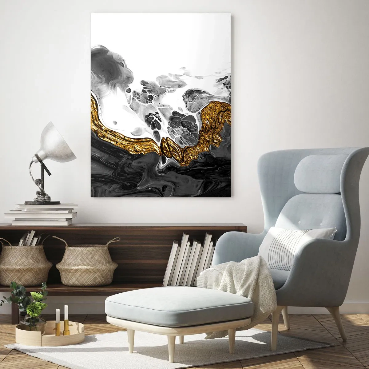 Obraz na skle - Organická kompozícia - 50x70 cm