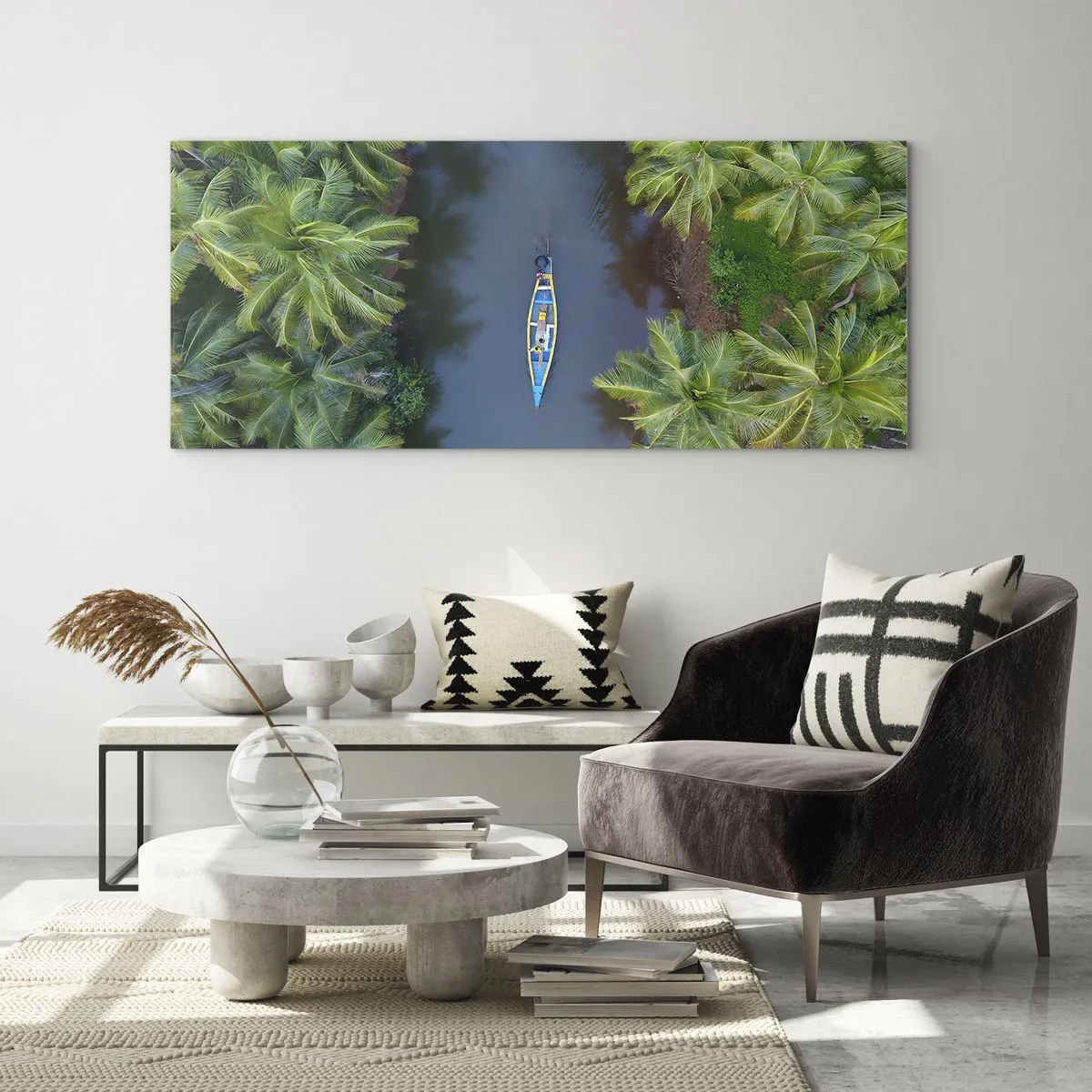 Obraz na skle - Na tropickom chodníku - 100x40 cm