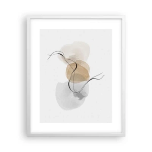 Plagát v bielom ráme - Vzdušné korálky - 40x50 cm
