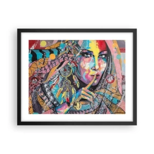 Plagát v čiernom ráme - Mlč, než pochopíš - 50x40 cm