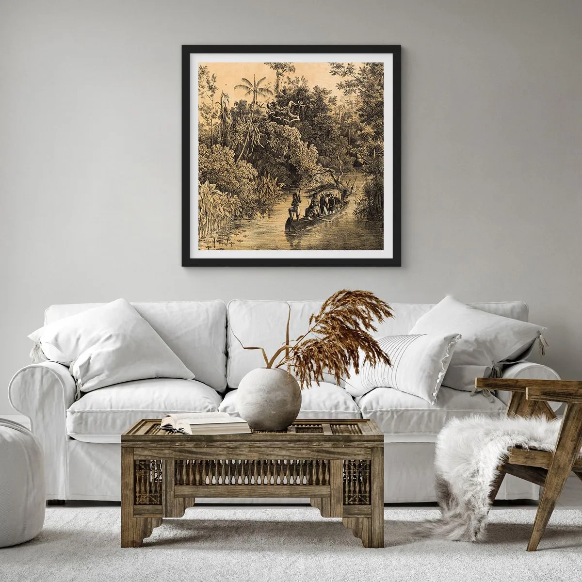 Plagát v čiernom ráme - Výlet k zdroju - 50x50 cm