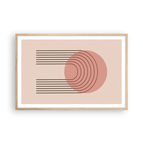 Plagát v ráme zo svetlého duba - Neodolateľná príťažlivosť - 91x61 cm