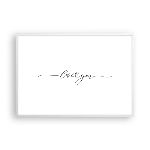 Plagát v bielom ráme - Čierne na bielom - 100x70 cm