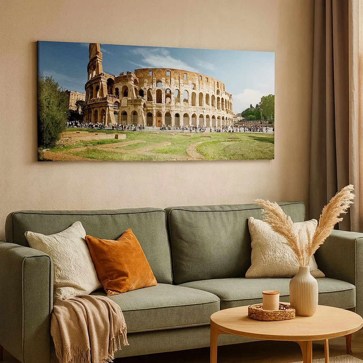 Obraz na plátne - Ešte je počuť hrkanie zbraní - 100x40 cm