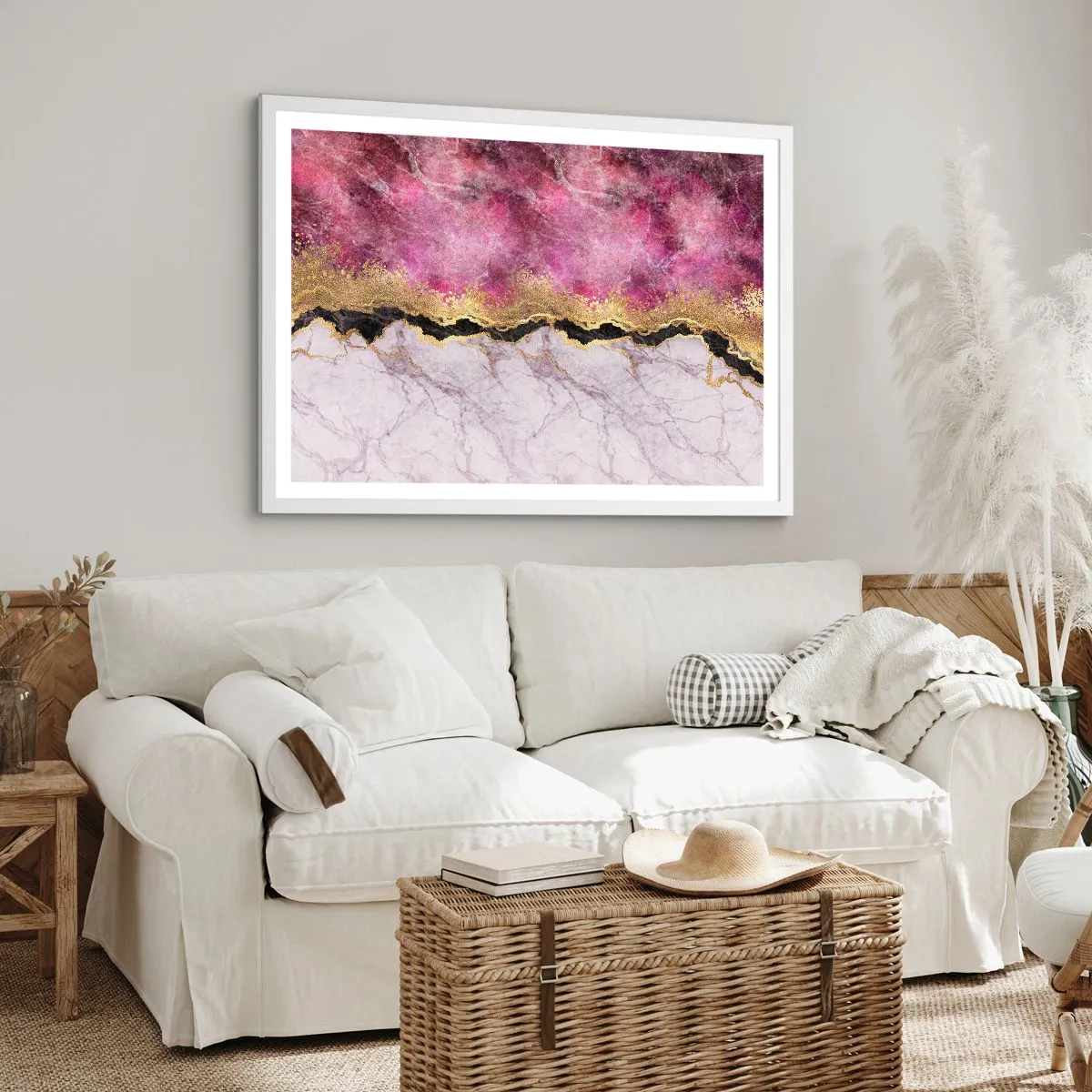 Plagát v bielom ráme - Na hranici - 100x70 cm