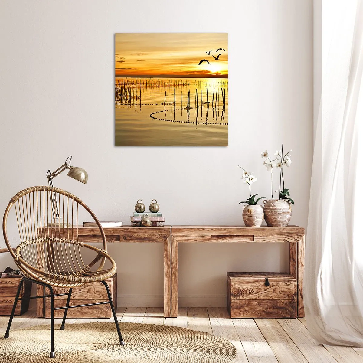 Obraz na plátne - Na rybolove - 50x50 cm