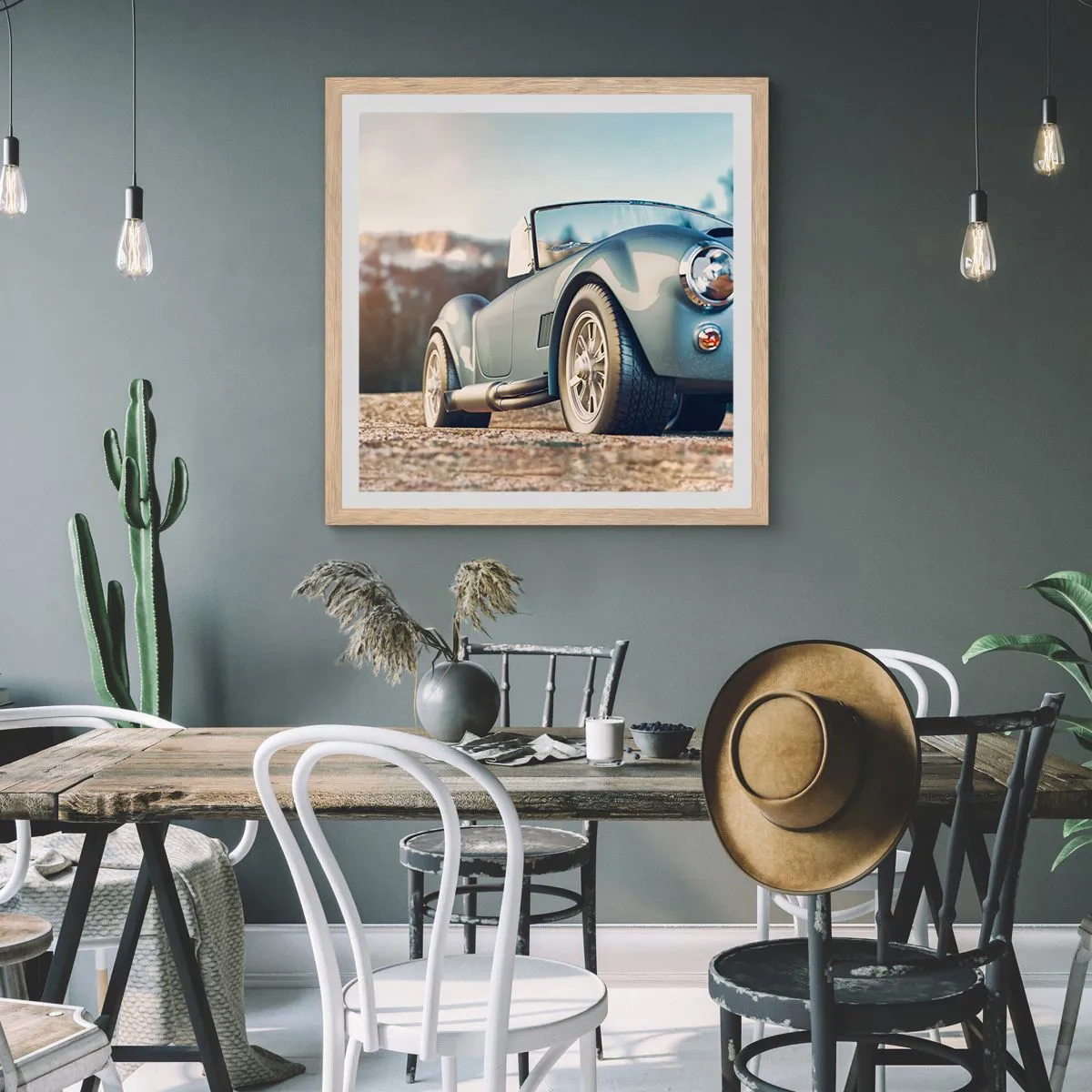 Plagát v ráme zo svetlého duba - Pretože na štýle záleží - 30x30 cm