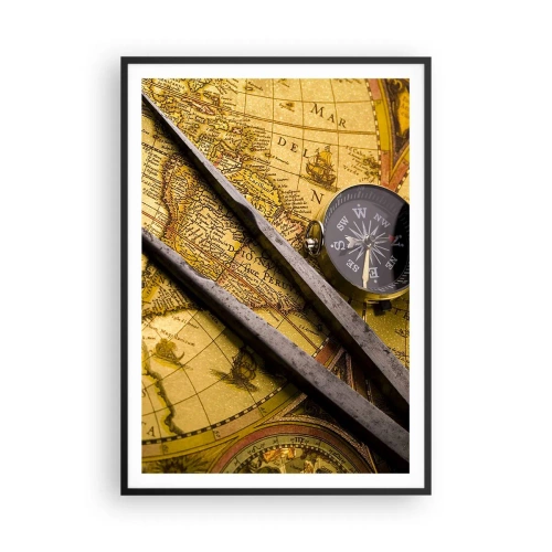Plagát v čiernom ráme - Kde sú tie poklady? - 70x100 cm