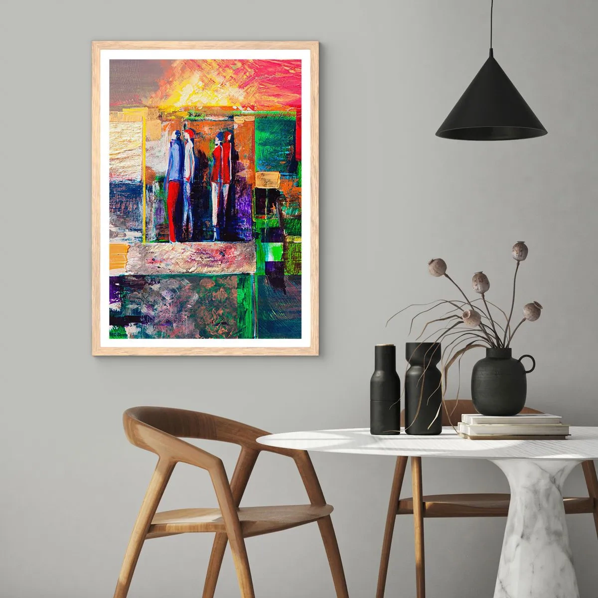 Plagát v ráme zo svetlého duba - Vzťahy a emócie - 61x91 cm