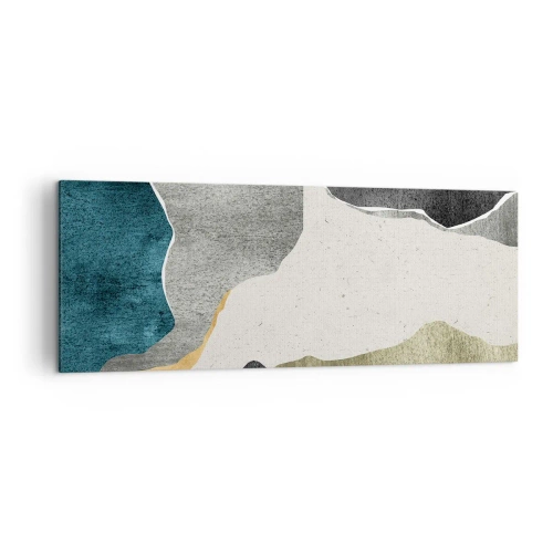 Obraz na plátne - Mozaiková kompozícia so zlatou niťou - 140x50 cm