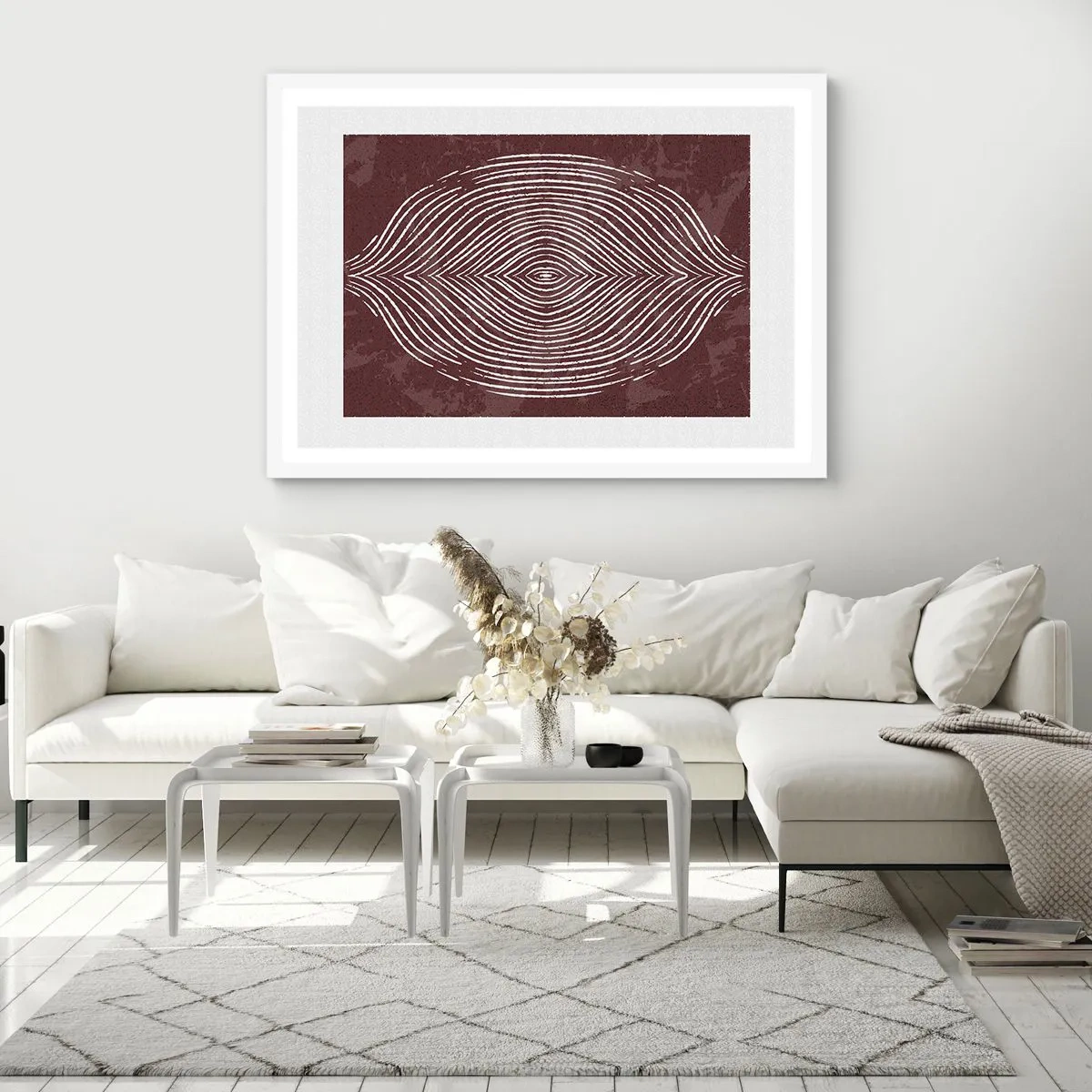 Plagát v bielom ráme - Priestor hovorí - 100x70 cm