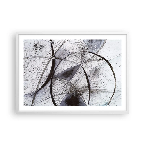 Plagát v bielom ráme - Futuristická fantázia - 70x50 cm