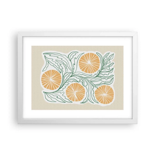 Plagát v bielom ráme - Etnicky s abstraktným nádychom - 40x30 cm