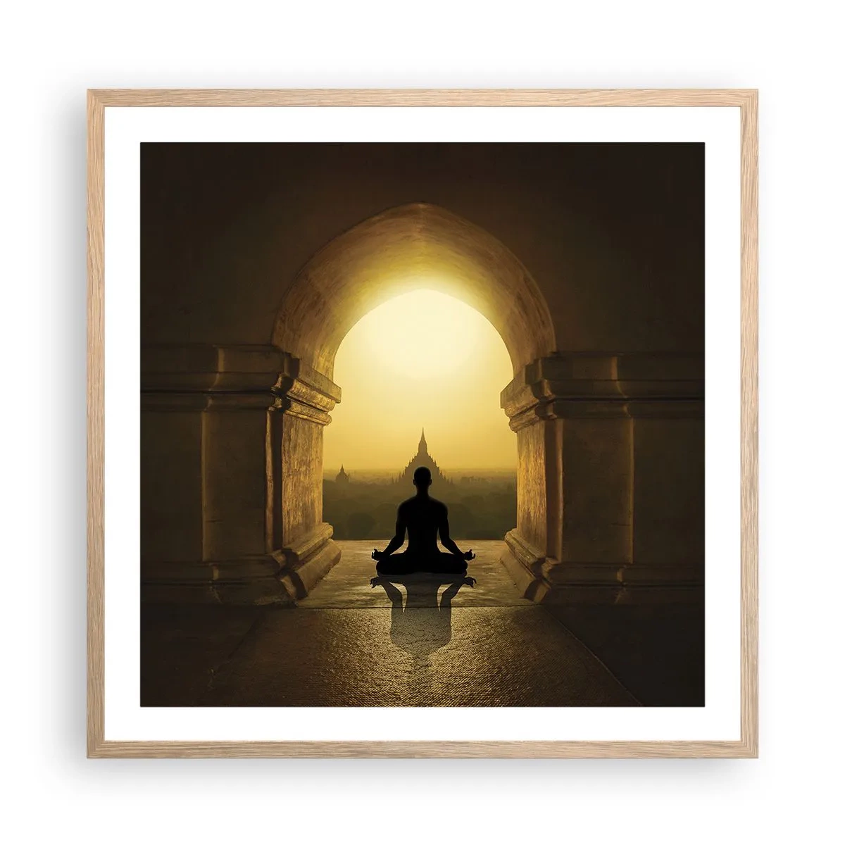 Plagát v ráme zo svetlého duba - Plná harmónia - 60x60 cm
