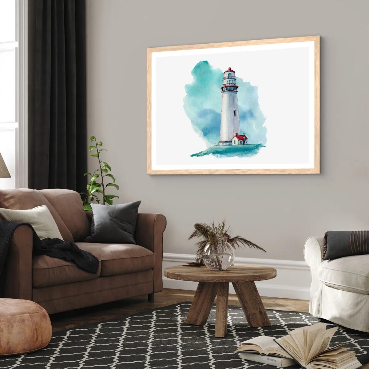 Plagát v ráme zo svetlého duba - Nežná sestra blankytu - 100x70 cm