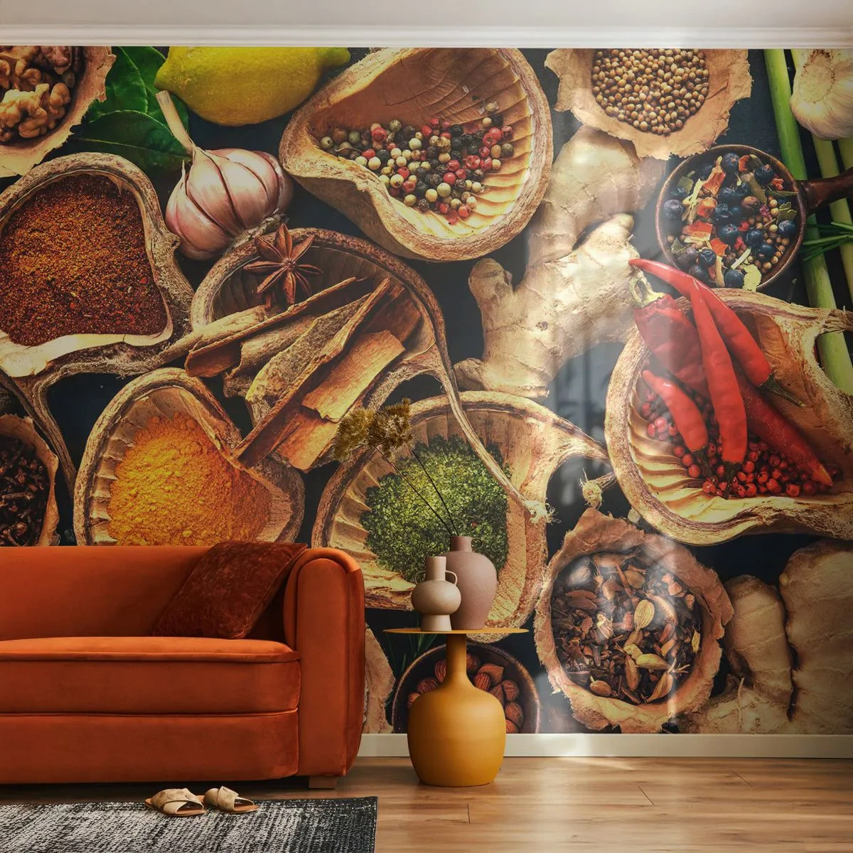 Fototapeta Premium Canvas - Vezmi si, čo chceš - Gastronómia, Sušené bylinky, Korenie - 250x175 cm