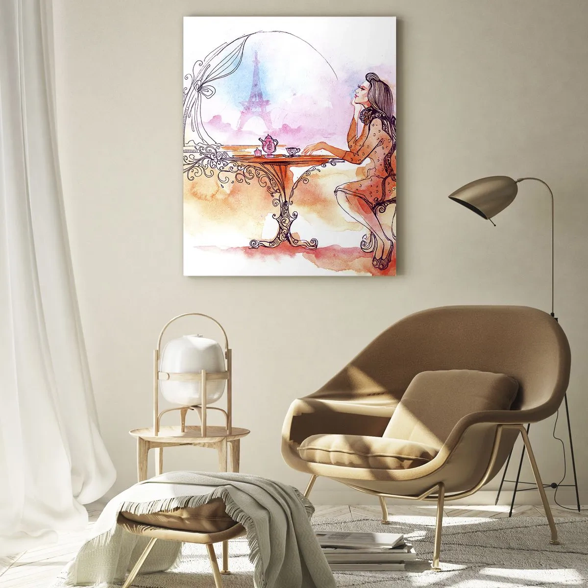 Obraz na skle - Parížska elegancia - 50x70 cm