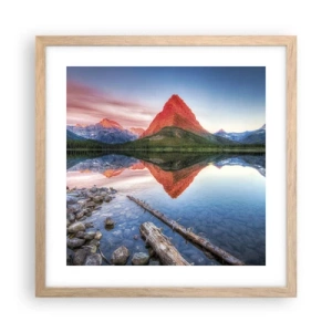 Plagát v ráme zo svetlého duba - Teplo a chlad - 40x40 cm