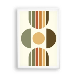 Plagát v bielom ráme - Vo farbách zeme - 70x100 cm