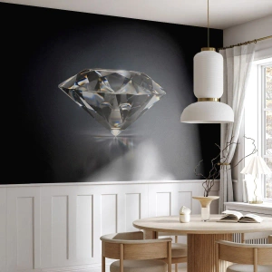 Fototapeta Standard Eco - Lesklý diamant na čiernom pozadí - 100x70cm - Best girls friend - Moderná nástenná dekorácia do obývacej izby a spálne ARTTOR